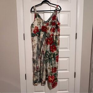 Sacred Threads Boho Floral Cropped Romper